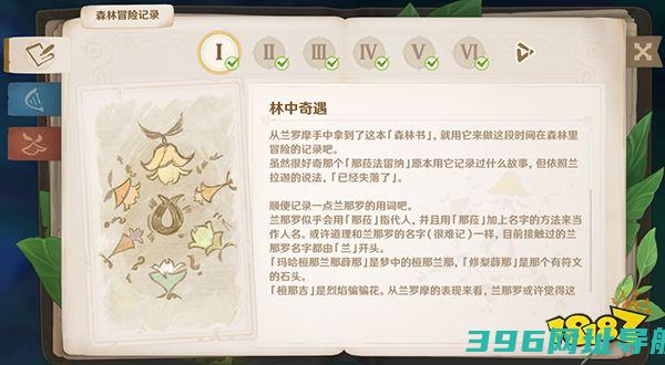 原神森林书任务流程图原神森林书全任务总览大全
